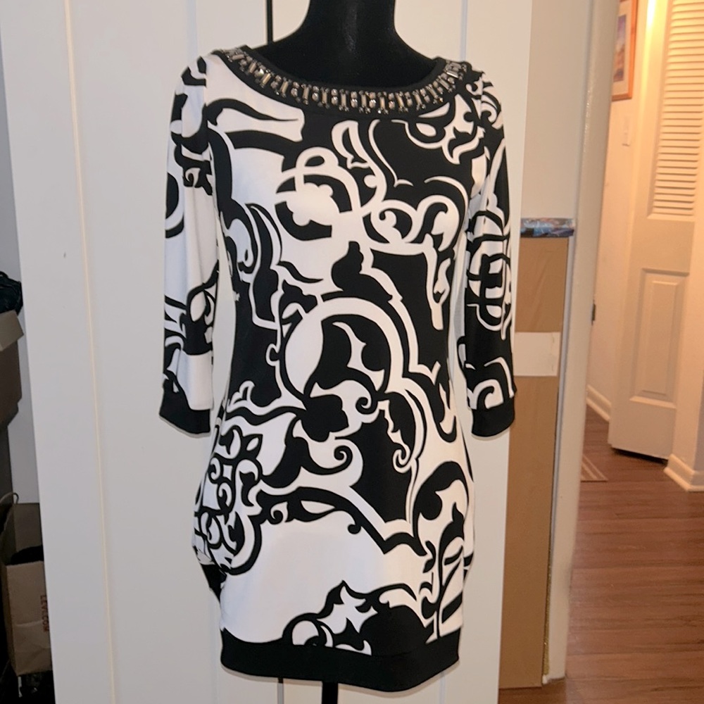 Dress black and white